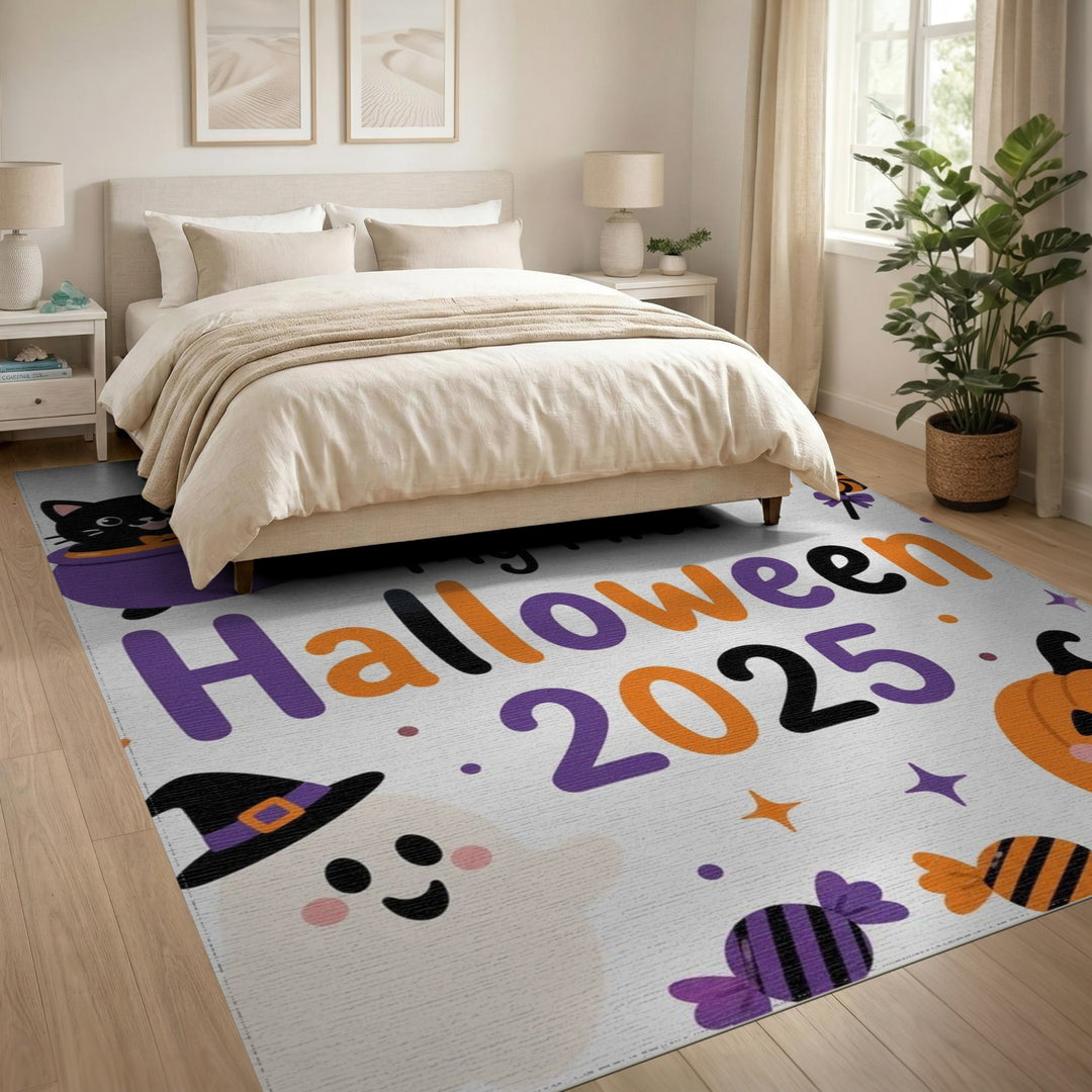Kids Cartoon Multi-color and Patterns My First Halloween 2025 Kids Area Rug