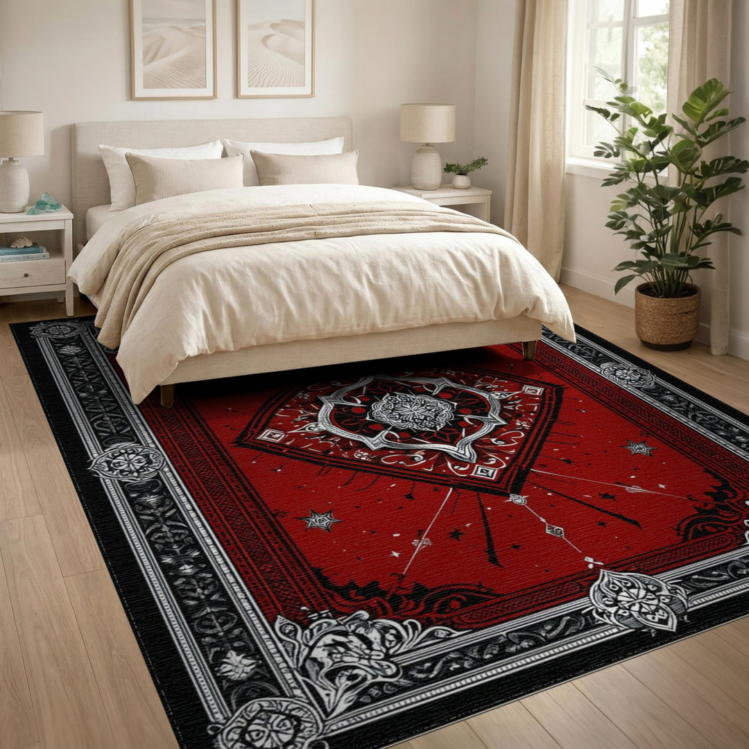 Traditional Persian Red Ornate Medallion Area Rug