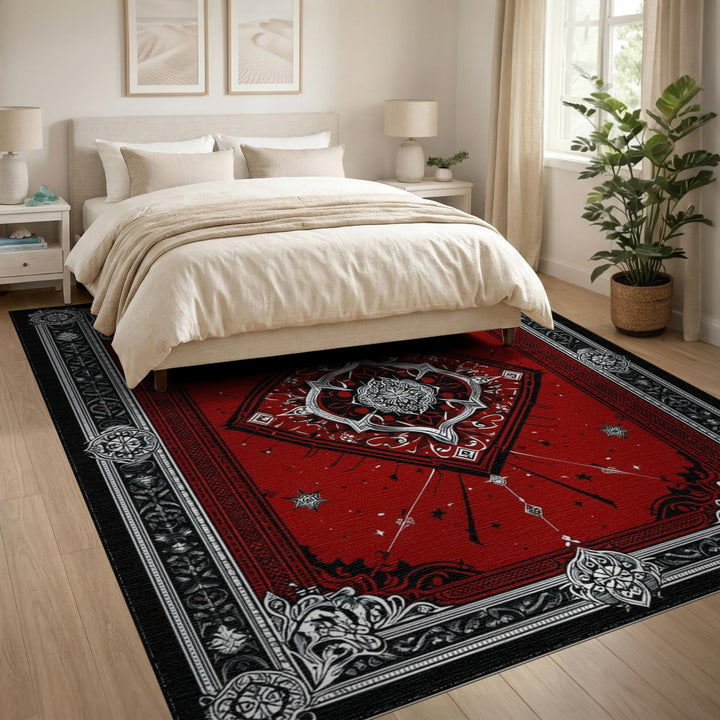 Traditional Persian Red Ornate Medallion Area Rug