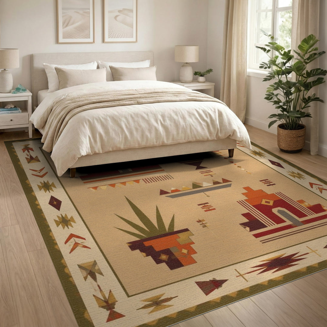 Southwestern Pueblo Geometric Area Rug