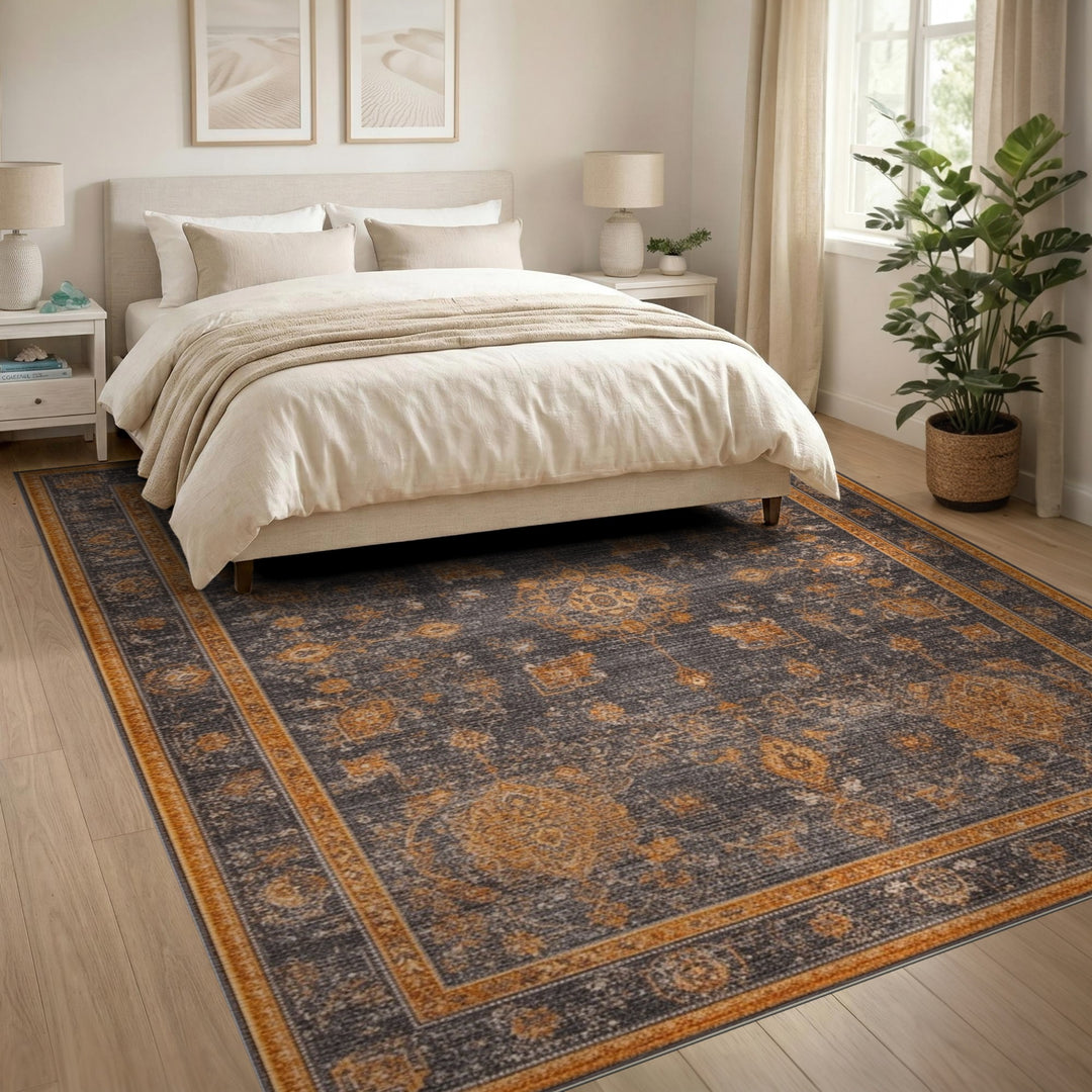 Grey Distressed Vintage Grey Distressed Vintage Area Rug