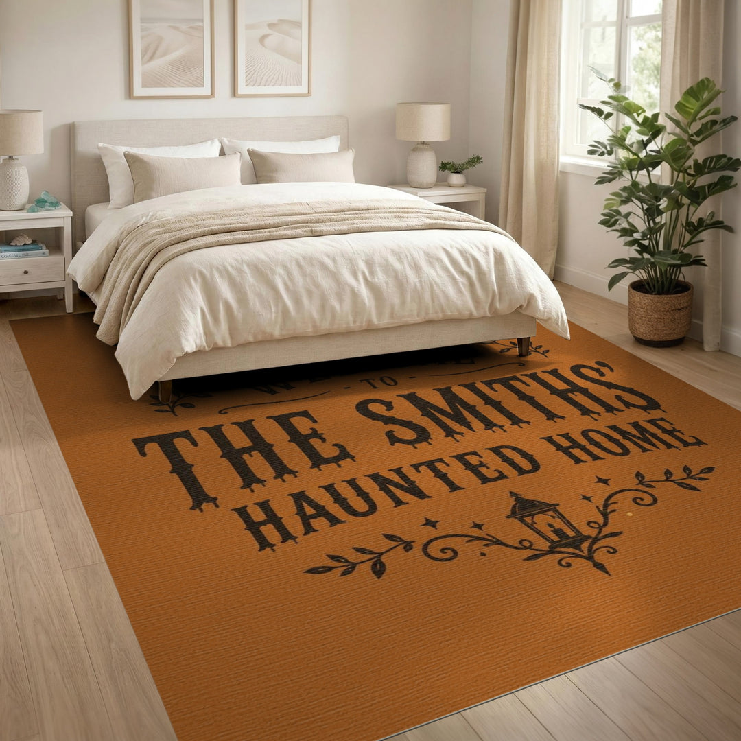 The Smiths' Haunted Home Orange Rug