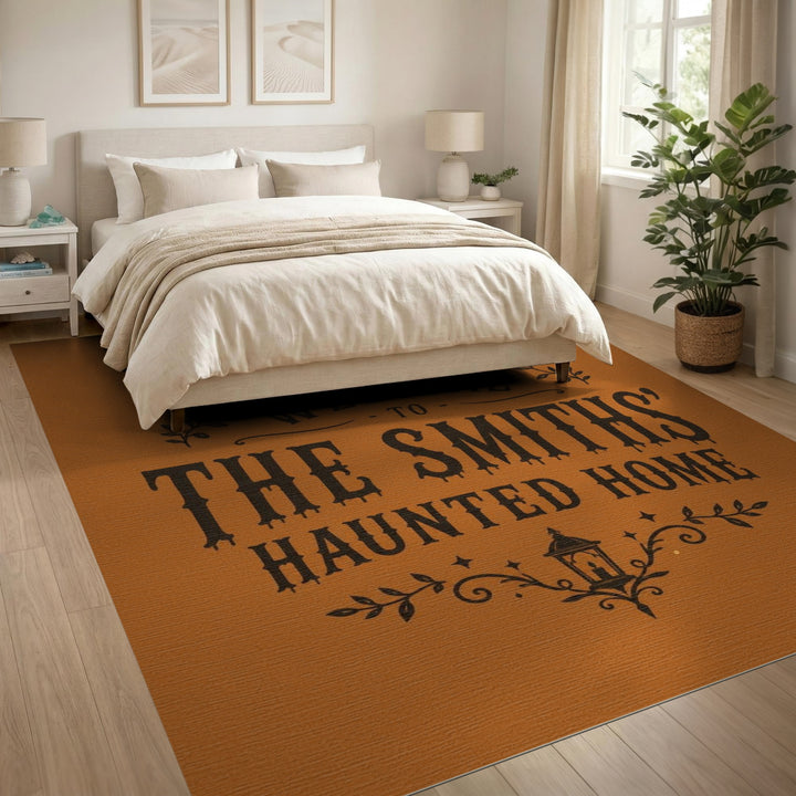 The Smiths' Haunted Home Orange Rug