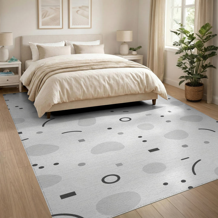 Abstract Area Grey Abstract Area Rug