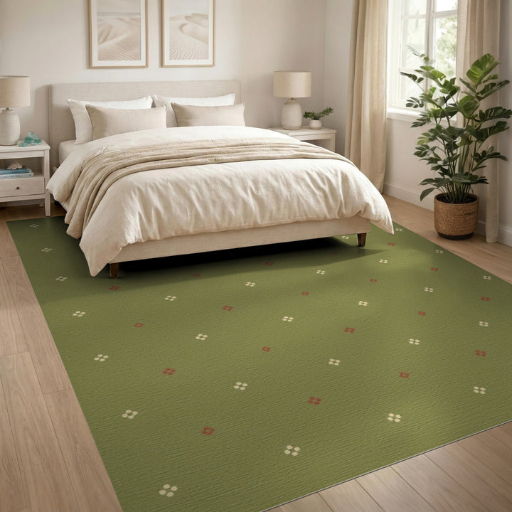 Sage Green Geometric Area Rug
