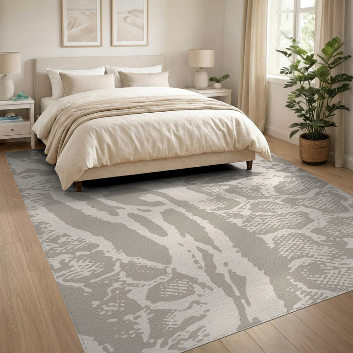 Beige Abstract Pattern Area Rug