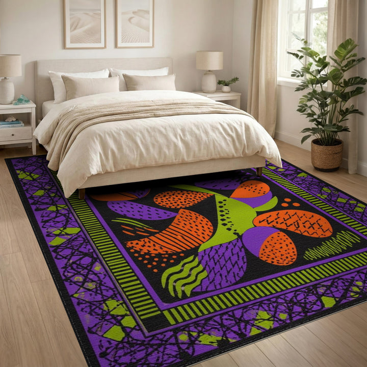Vibrant Abstract Multi-Color Area Rug