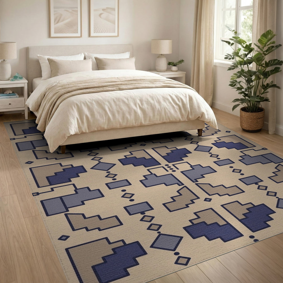 Modern Geometric Beige Area Rug