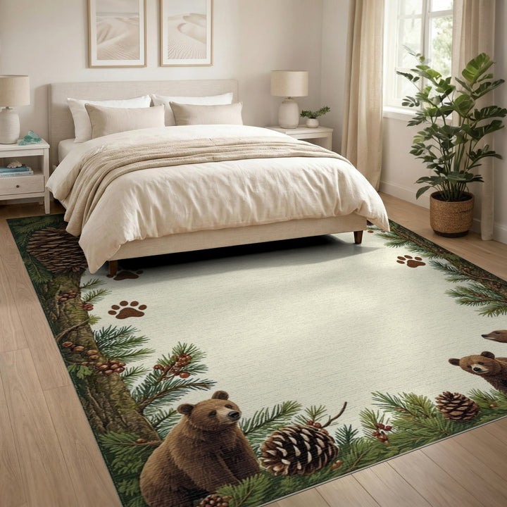 Bear Woodland Area Rug