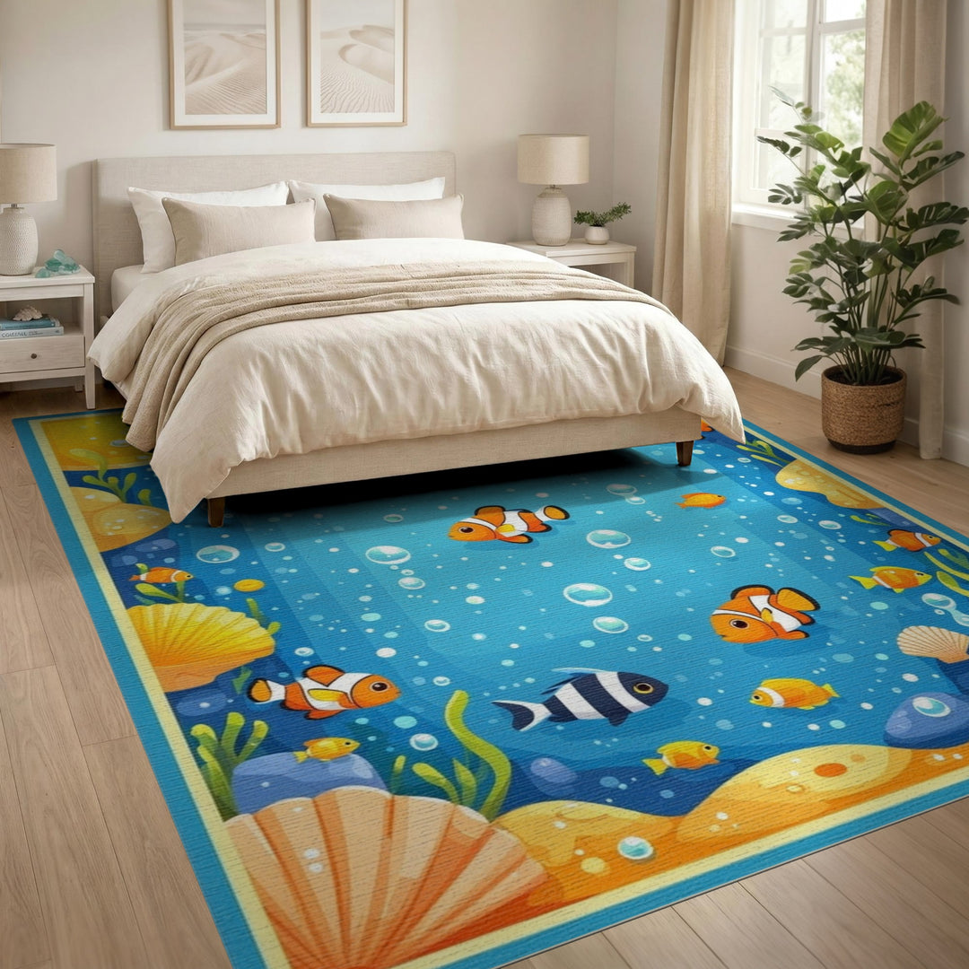Clownfish Underwater Kids Area Rug