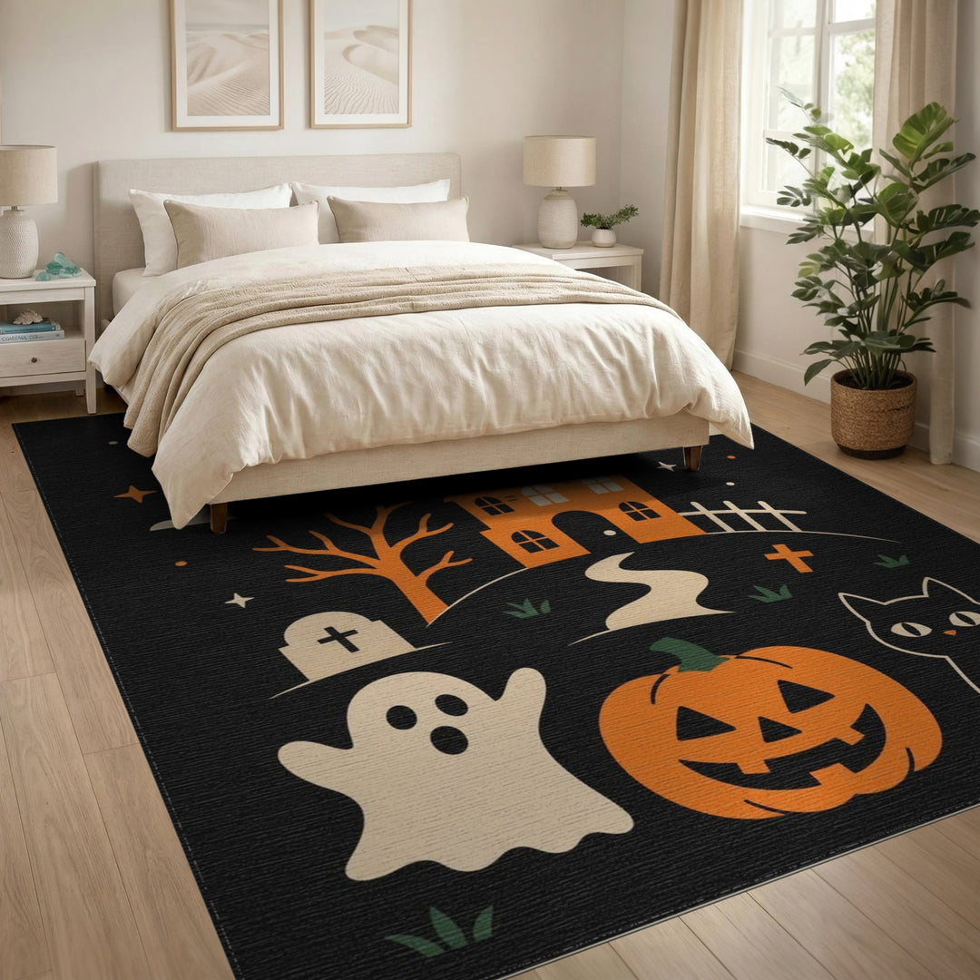 ODIKA Halloween Haunted House Kids Area Rug