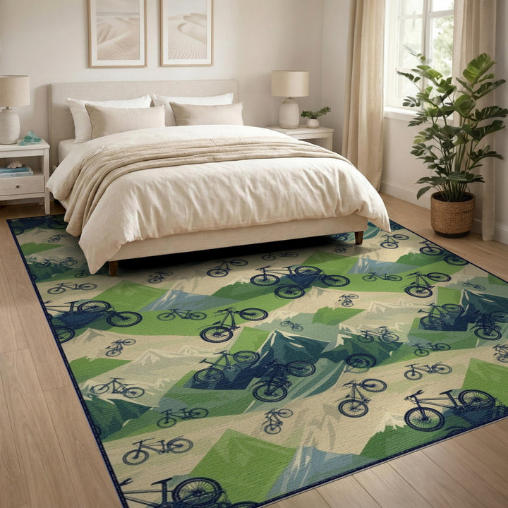Green Mountain Bike Area Rug