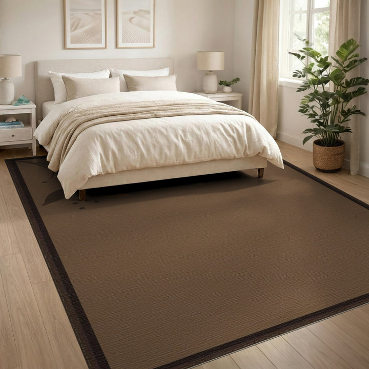 Autumn Leaf Branch Brown Area Rug