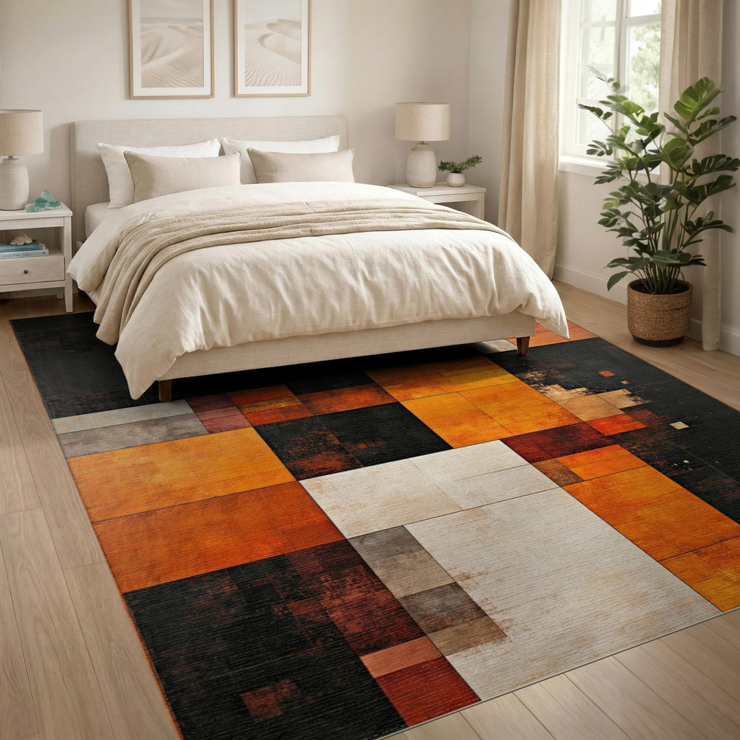 Multi-color and Patterns Geometric Multi-Color Area Rug