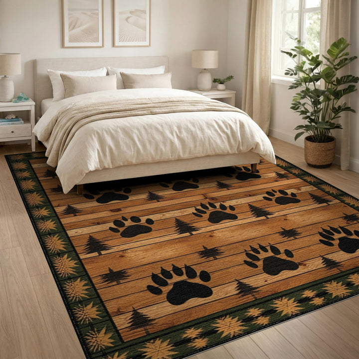 Bear Paw Rustic Area Rug