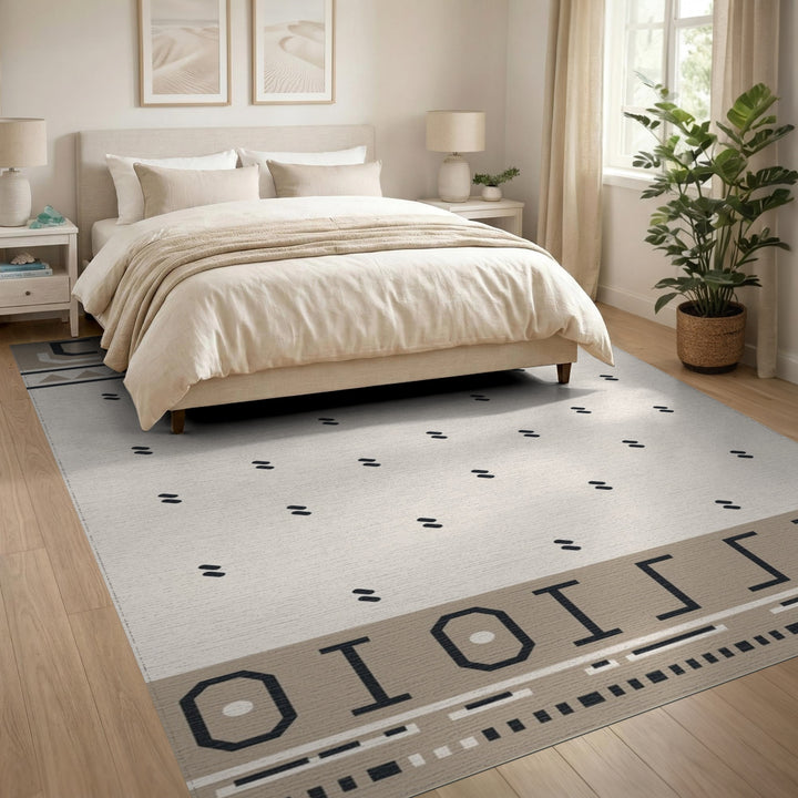 Beige Heritage Tribal Area Rug