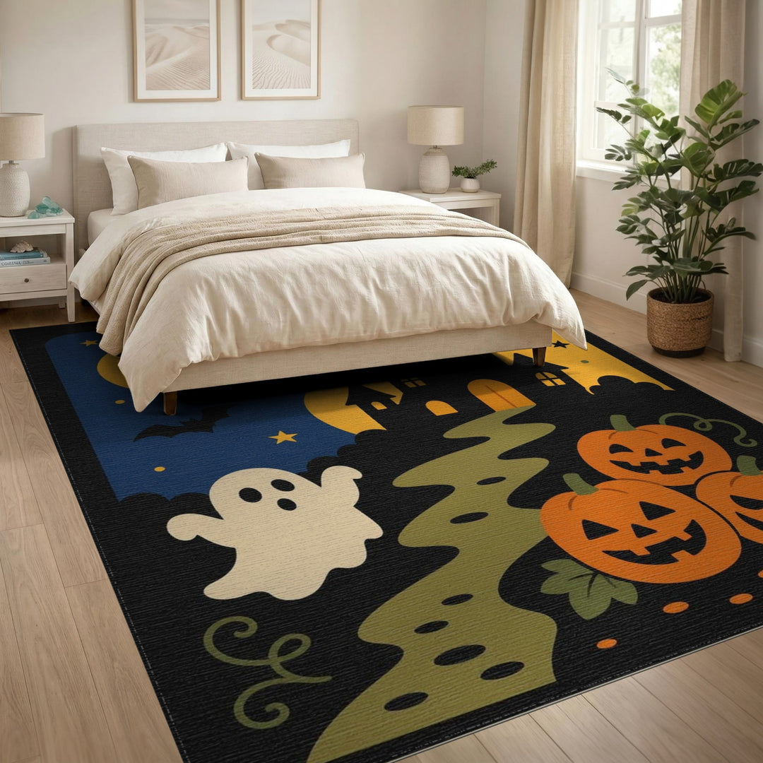 Halloween Haunted Castle Kids Area Rug