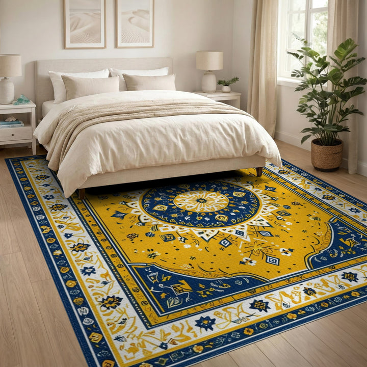 Yellow Heritage Medallion Area Rug