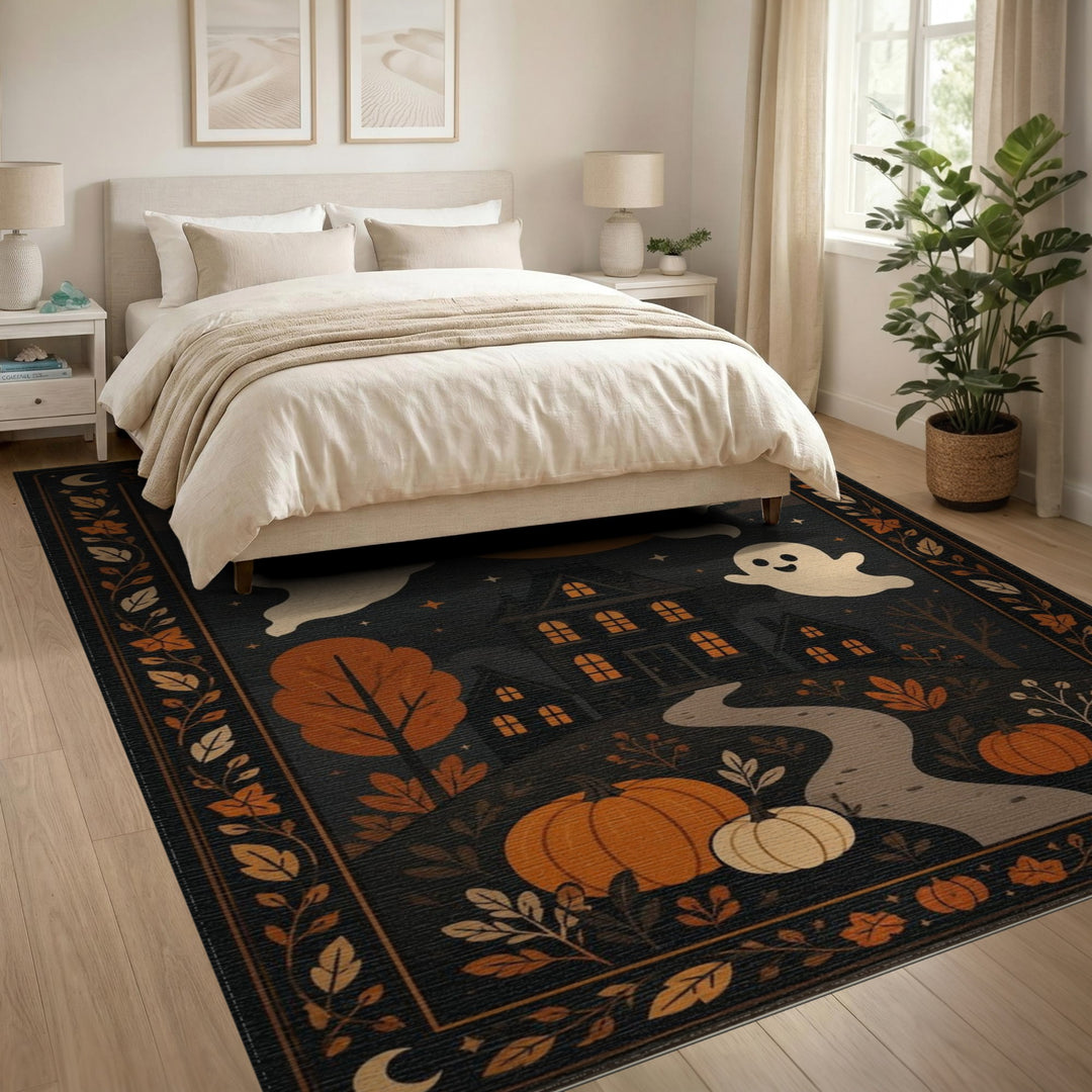 Whimsical Ghost Halloween Area Rug