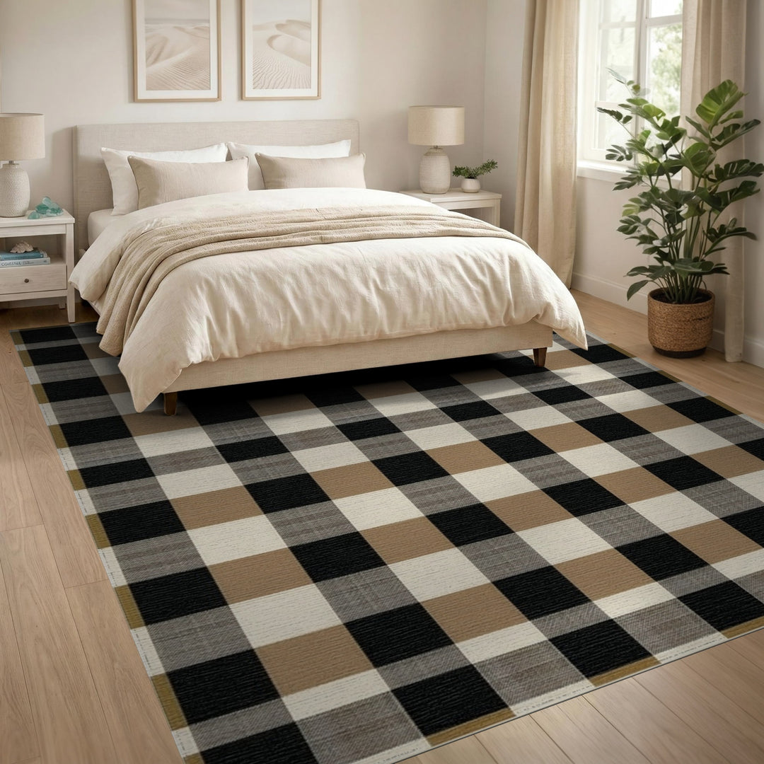 Brown Buffalo Check Area Rug