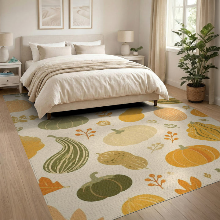 Autumn Harvest Pumpkin Area Rug