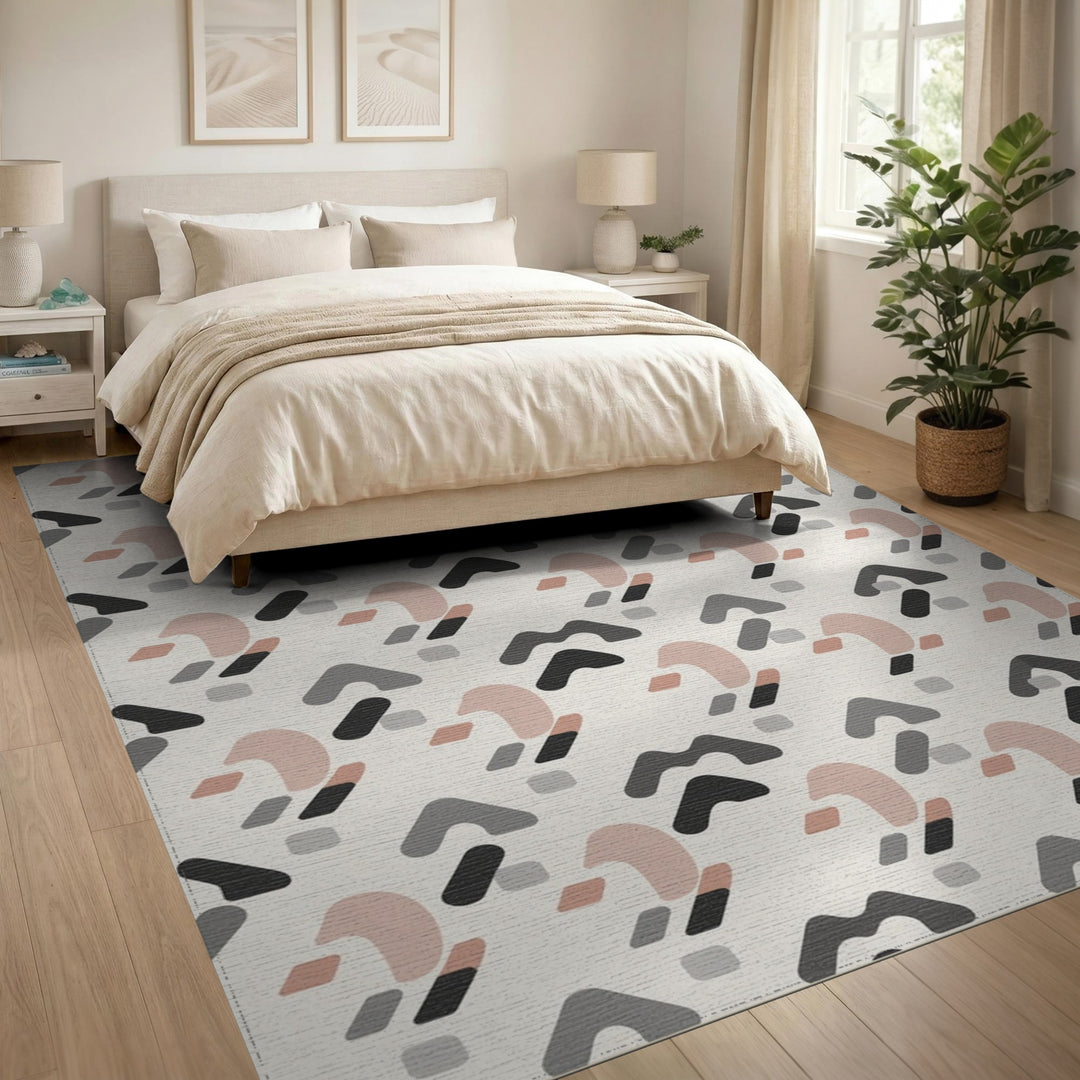Modern Geometric Beige Area Rug