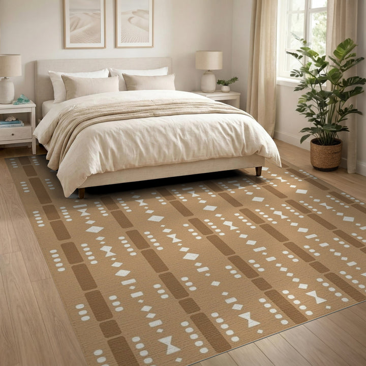 Heritage Tribal Brown Washable Area Rug