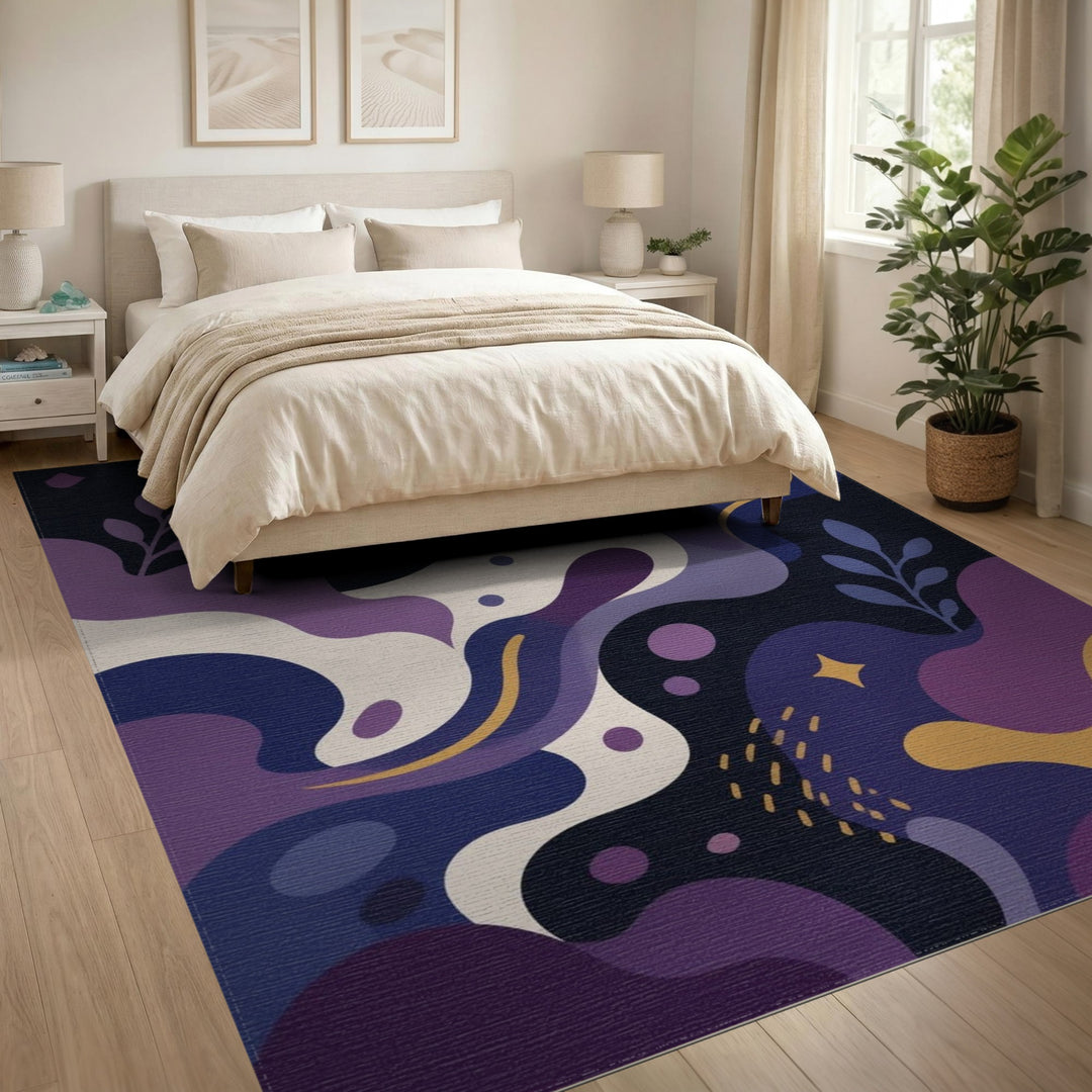 Abstract Area Purple Celestial Abstract Area Rug