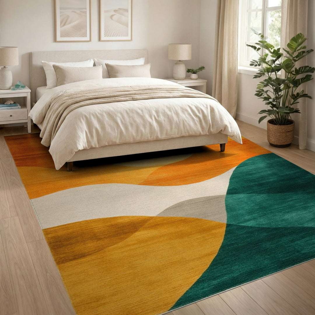 Abstract Horizon Wave Area Rug