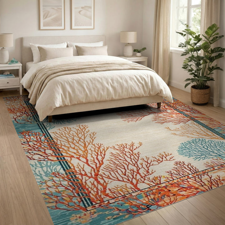 Coral Reef Beige Area Rug