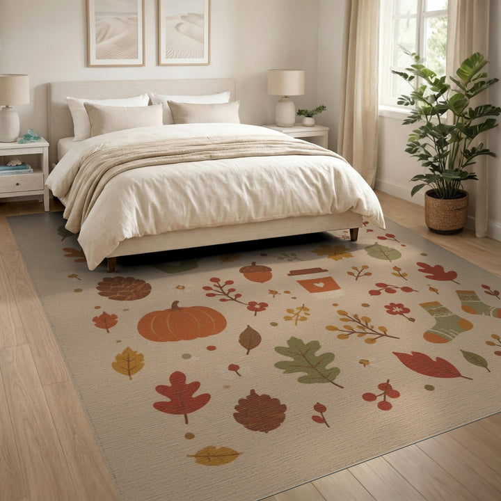 Autumn Harvest Washable Area Rug