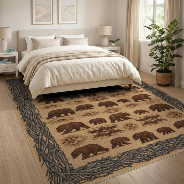 Brown Bear Southwestern Area Rug