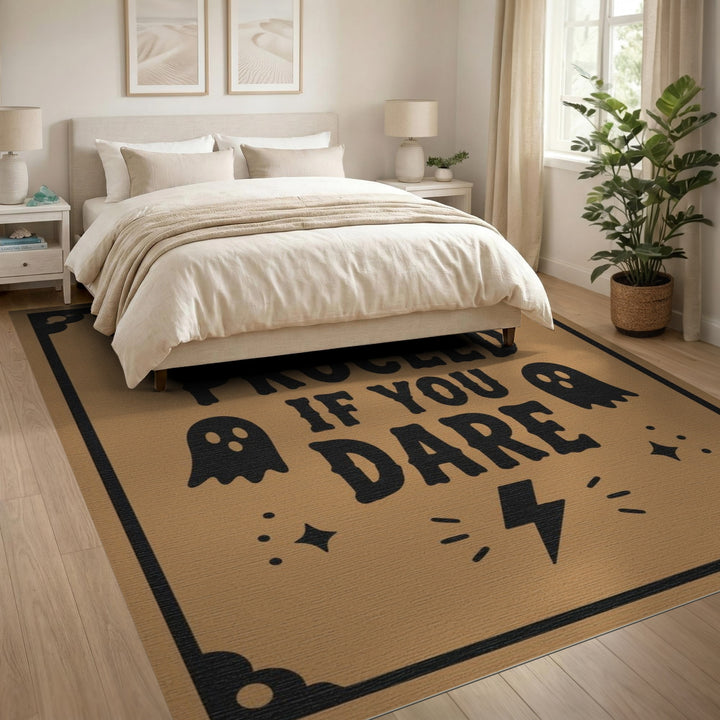 Proceed If You Dare Ghost Halloween Area Rug