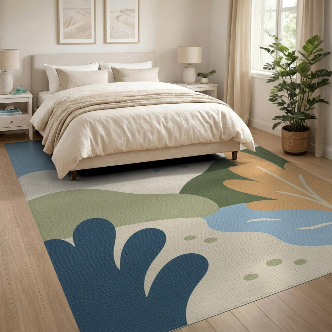 Abstract Coastal Landscape Area Rug