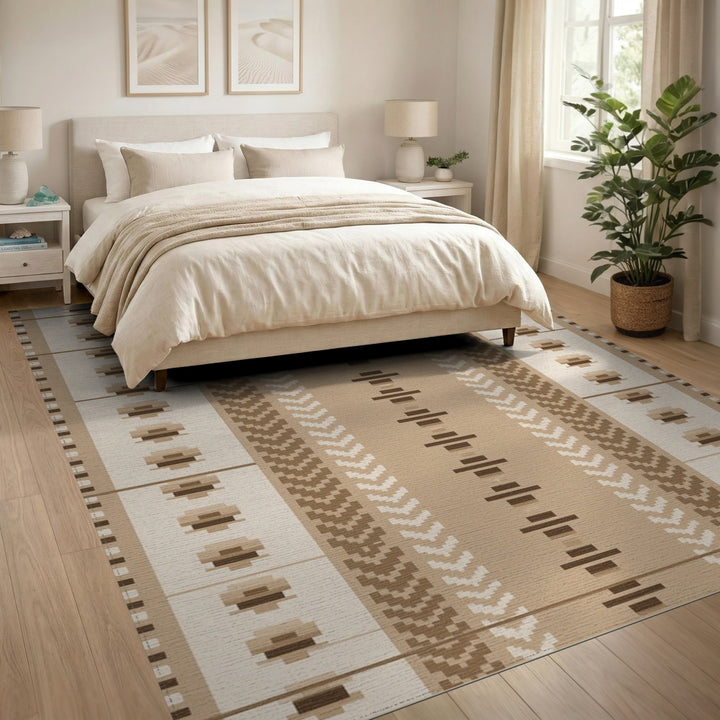Brown Tan Heritage Tribal Heritage Tribal Area Rug