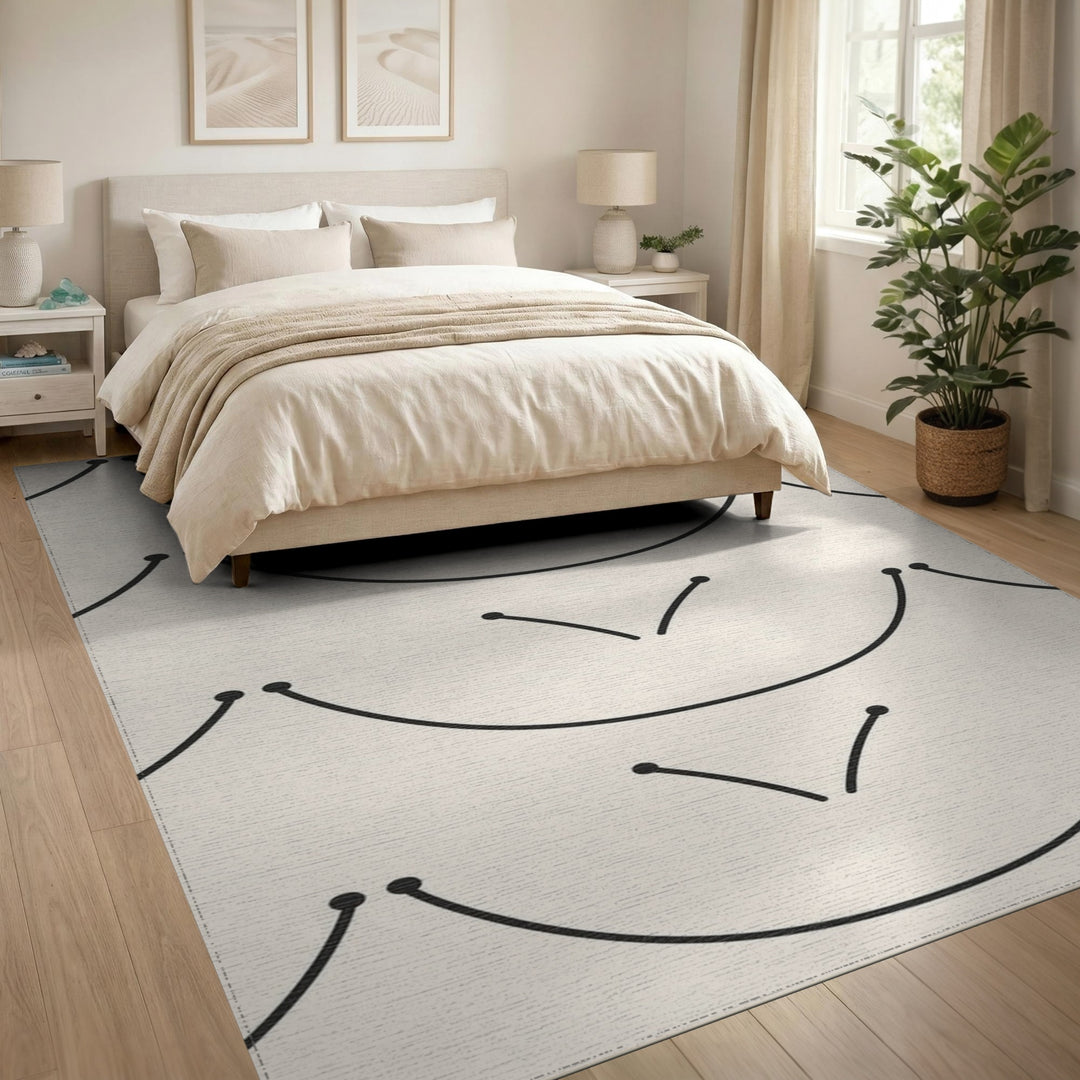 Beige Geometric Arch Area Rug