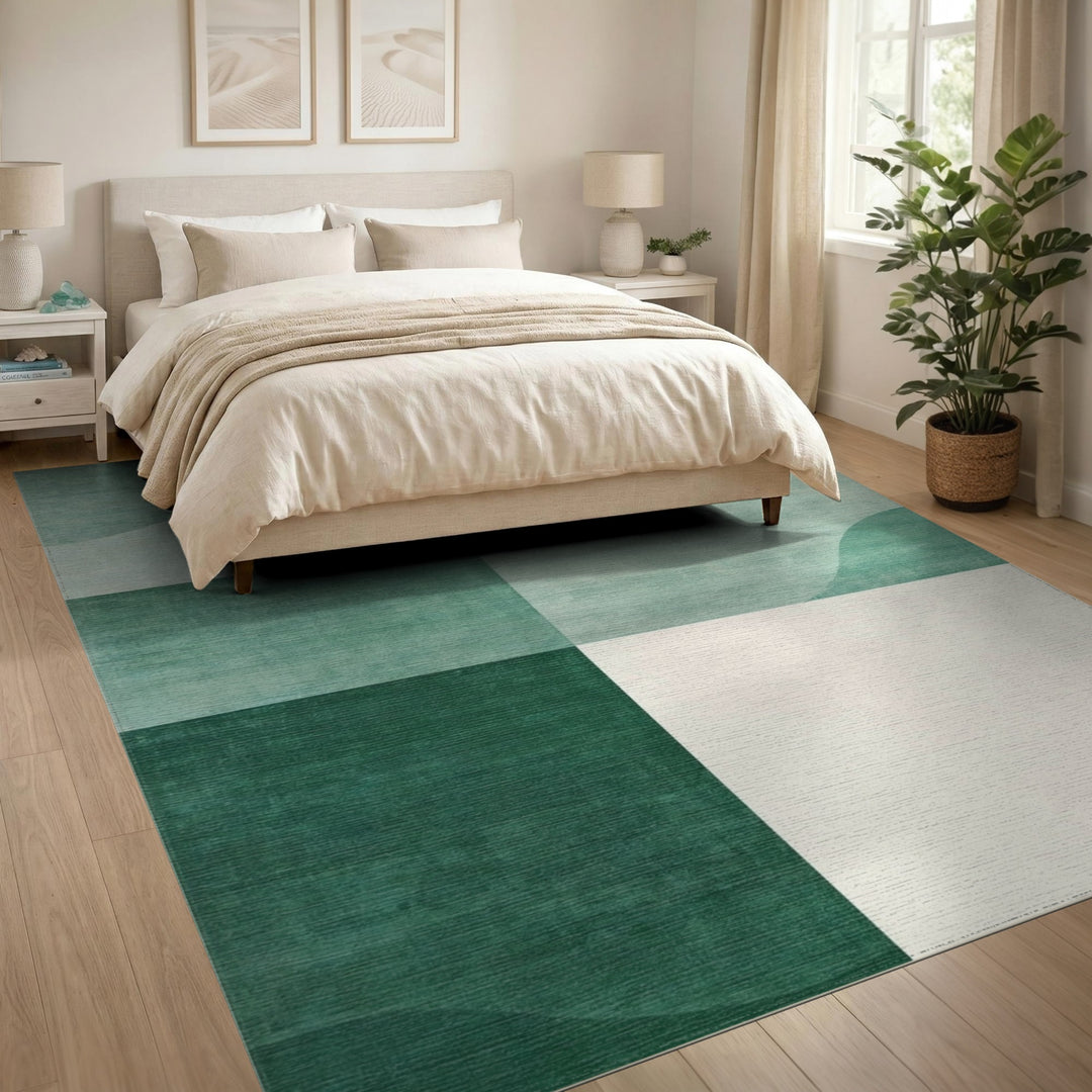 Wave Abstract Area Green Abstract Wave Area Rug