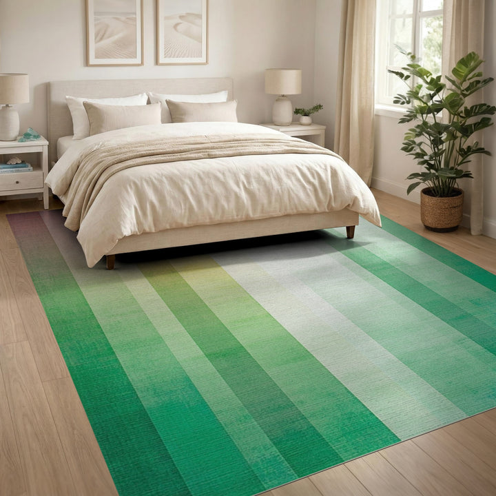 Multi-color and Patterns Vibrant Gradient Stripe Area Rug