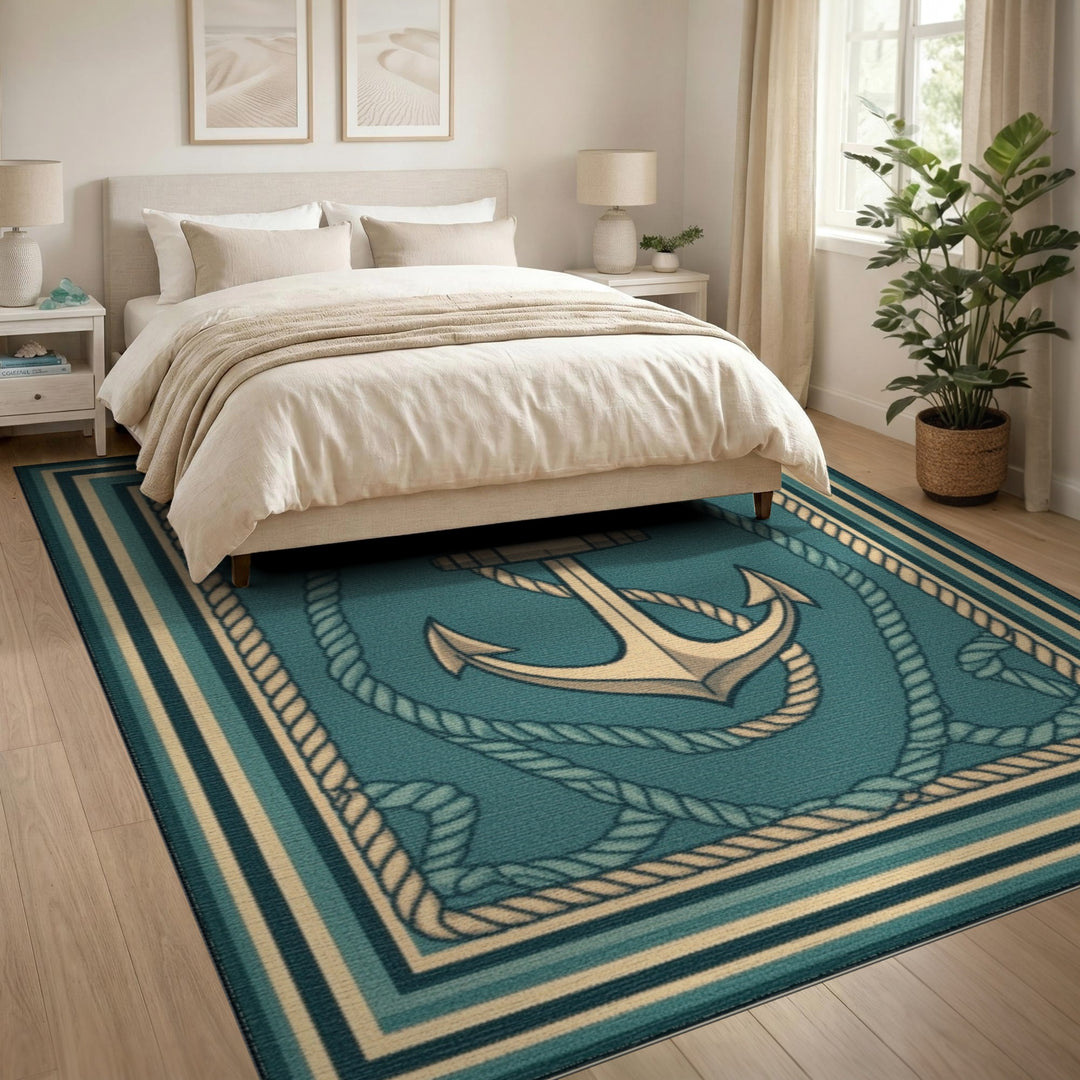 Coastal Anchor Rope Area Rug