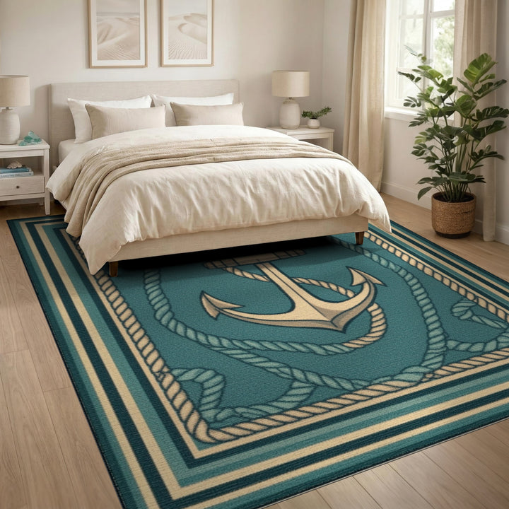 Coastal Anchor Rope Area Rug