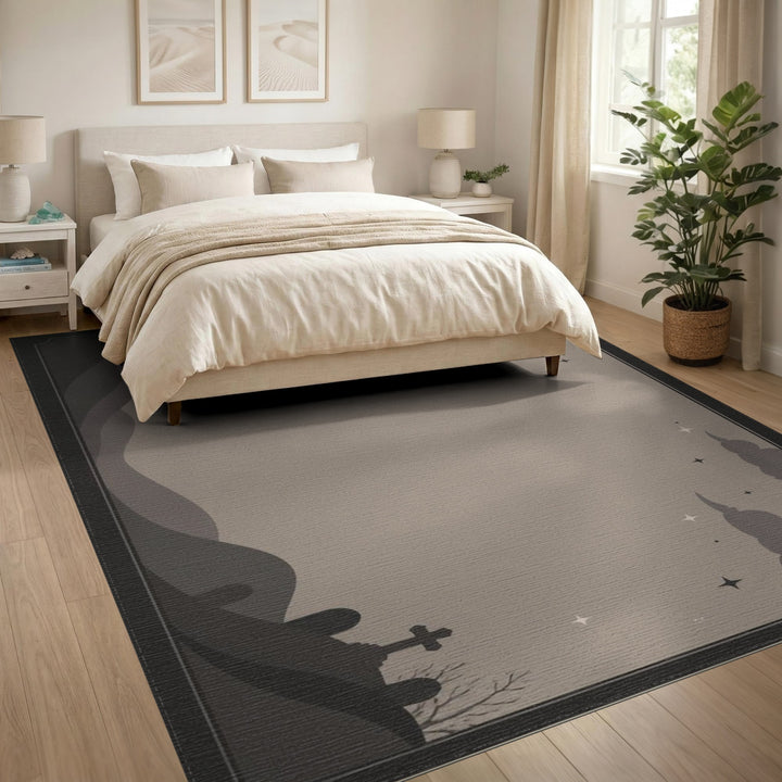 Moonlit Pine Forest Area Rug