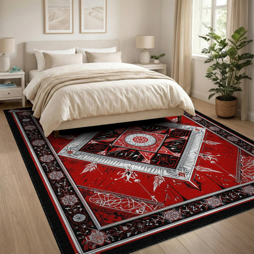 Red Heritage Tribal Red Heritage Tribal Diamond Area Rug