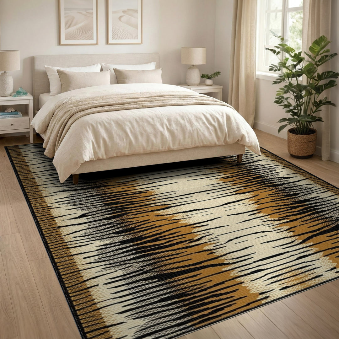 Tiger Stripe Brown Heritage Area Rug