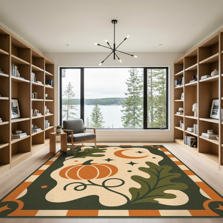 Pumpkin Harvest Moon Area Rug