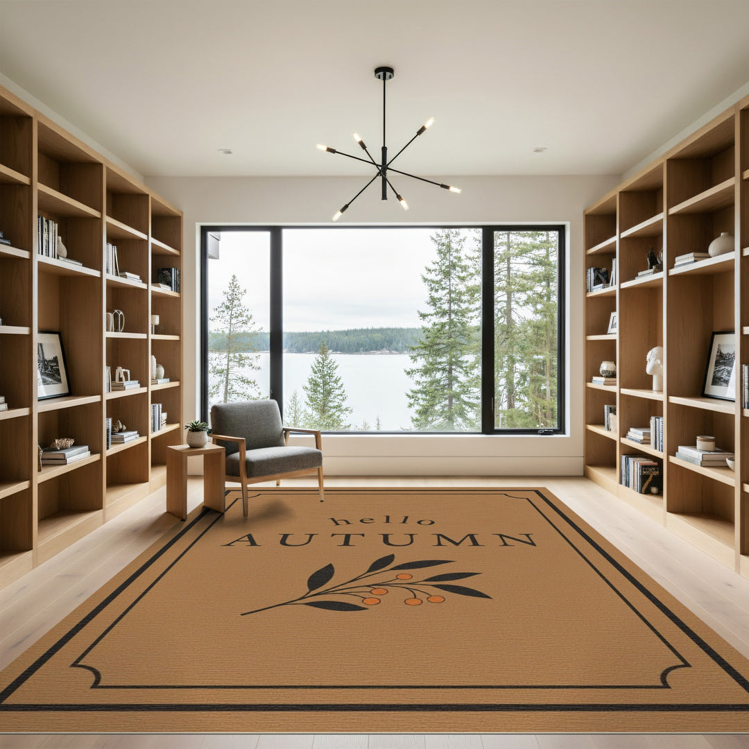 Hello Autumn Berry Branch Area Rug