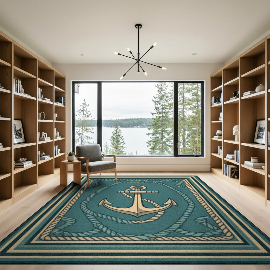 Coastal Anchor Rope Area Rug