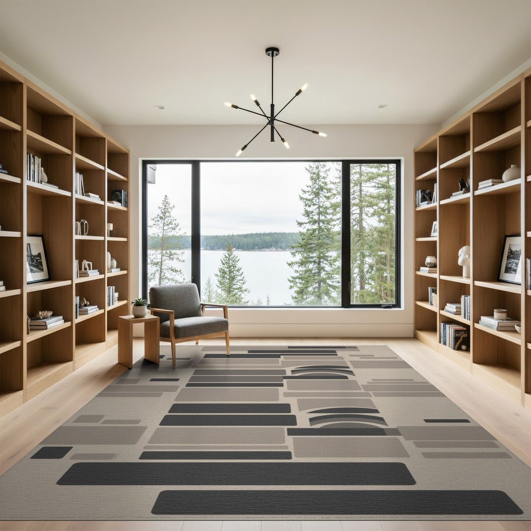 Modern Geometric Beige Area Rug