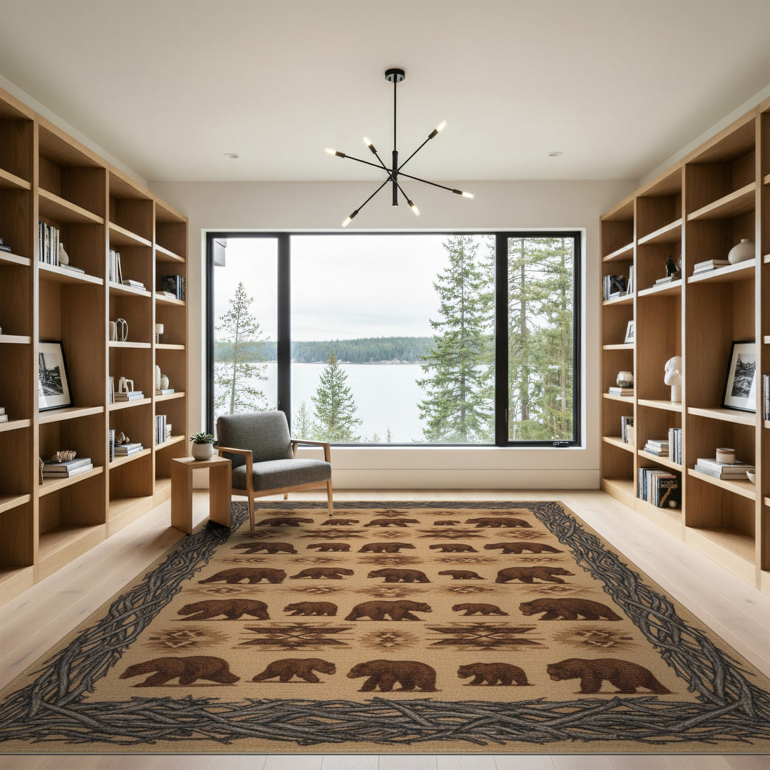 Brown Bear Southwestern Area Rug