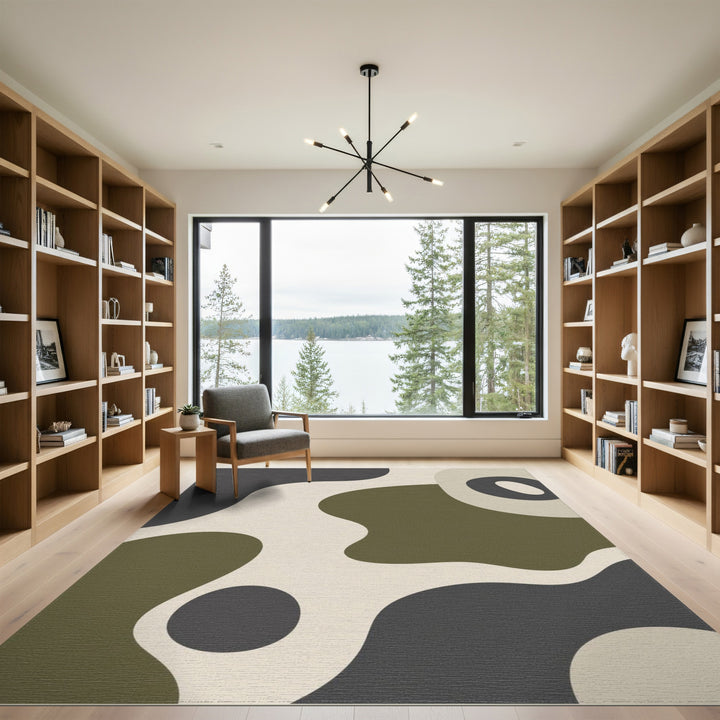 Beige and Neutral Abstract Area Abstract Beige Neutral Area Rug