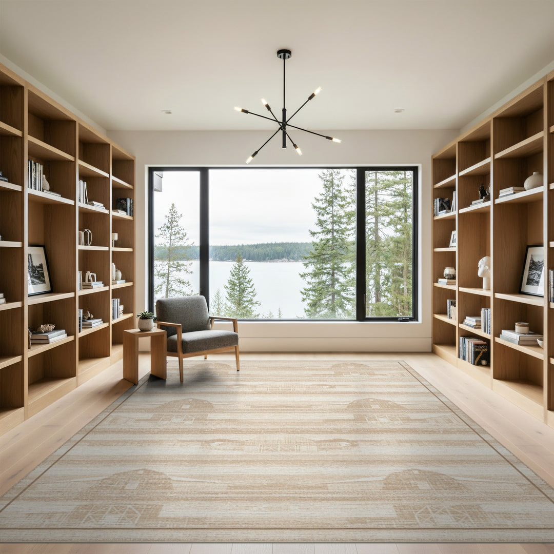 Beige Barn Farmhouse Area Rug